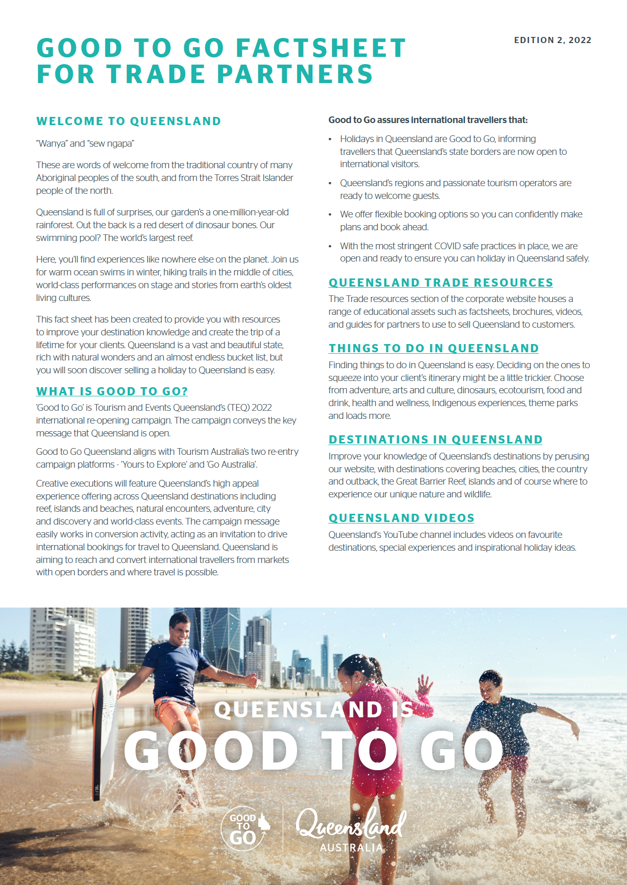 Sales tools Tourism and Events Queensland